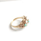 Antique 9ct Gold Turquoise & Seed Pearl Ring US Size 6.5 UK N