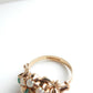 Antique 9ct Gold Turquoise & Seed Pearl Ring US Size 6.5 UK N