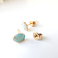 Vintage 9ct Gold Opal Stud Earrings