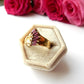Vintage 14ct Gold Ruby & Diamond Ring US Size 7 UK P