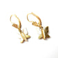 Vintage Rolled Gold Butterfly Earrings
