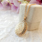 Vintage 9ct Gold Back & Front Oval Locket with Chain