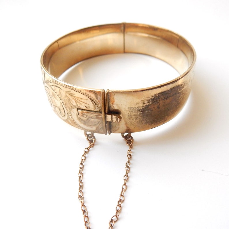 Vintage gold cuff deals bracelet