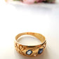 Reserved for Emma Victorian 18ct Gold Sapphire & Diamond Gypsy Ring US Size 5 3/4 UK M