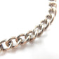 Vintage Sterling Silver Curb Link Bracelet Padlock Heart Catch (18.4grams)