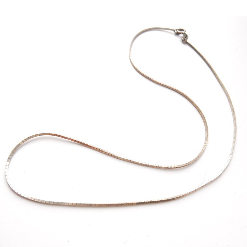 Vintage Sterling Silver Snake Chain Necklace 16" (2.8grams)