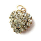 Edwardian Rolled Gold Pave Diamond Paste Heart Charm
