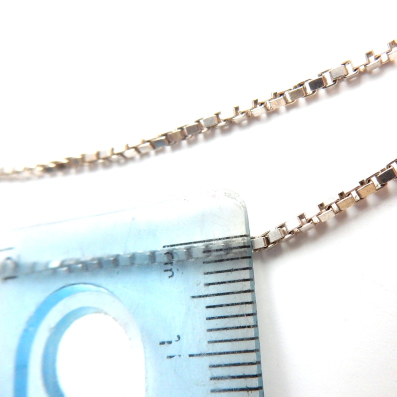 Vintage Sterling Silver Box Chain Necklace 15" (5grams)