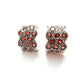 Vintage Sterling Silver Garnet Marcasite Earrings