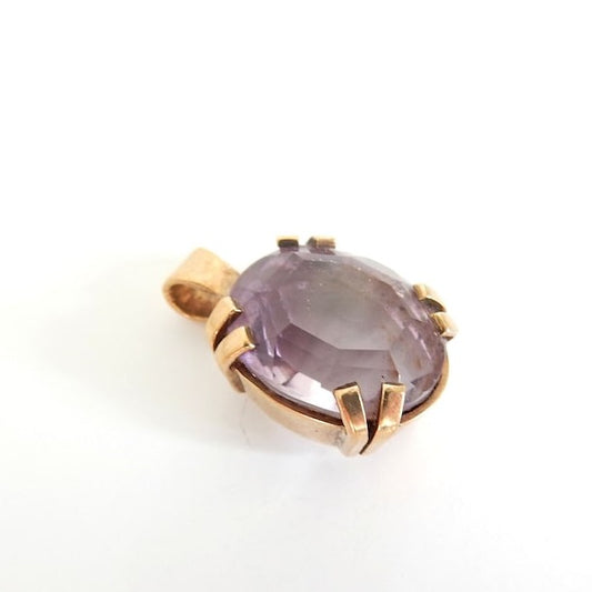 Vintage 9ct Gold Amethyst Pendant