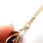 Vintage 14ct Rolled Gold Purple Glass Pendant Necklace