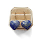 Vintage 9ct Gold Lapis Lazuli Heart Earrings