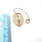 Antique Chased 9ct Gold Heart Padlock Catch Charm Clasp (4grams)