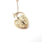 Antique Chased 9ct Gold Heart Padlock Catch Charm Clasp (4grams)