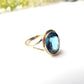 Vintage 14ct Gold Synthetic Blue Spinel Ring