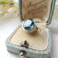 Vintage 14ct Gold Synthetic Blue Spinel Ring