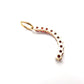 Vintage 9ct Gold Garnet Moon Pendant