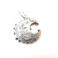 Victorian Solid Silver Moon Pendant Aesthetic Period