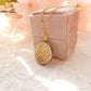 Vintage Rolled Gold Abstract Locket with Chain