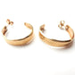 Vintage 9ct Gold Textured Hoop Earrings