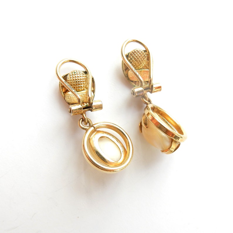 Vintage 14ct Rolled Gold Pearl Clip on Earrings