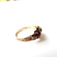 Vintage 9ct Gold Garnet & Seed Pearl Ring