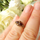 Vintage 9ct Gold Garnet & Seed Pearl Ring