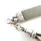 Antique Solid Silver Watch Chain Bracelet with Dog Clip