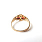Vintage 9ct Gold Garnet & Seed Pearl Ring