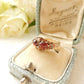 Vintage 9ct Gold Garnet & Seed Pearl Ring