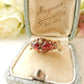 Vintage 9ct Gold Garnet & Seed Pearl Ring