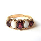 Vintage 9ct Gold Opal & Garnet Ring