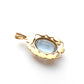 Reserved for JH Vintage 14ct Rolled Gold Topaz Glass Pendant