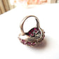 Unique Vintage Sterling Silver Ruby Celestial Star Ring
