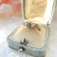 Antique 18ct Gold Sapphire & Diamond Boat Ring