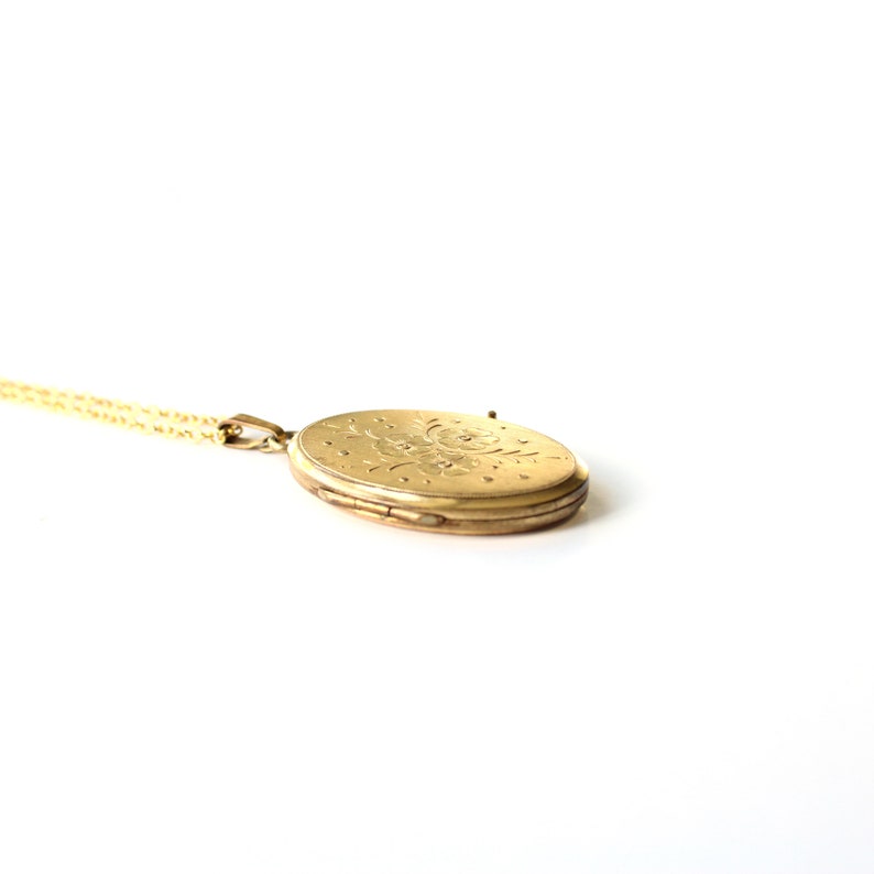Vintage Rolled Gold Locket with Solid Silver Chain Andreas Daub
