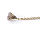 Antique Rolled Gold Amethyst Glass Fob on Long Rolled Gold Chain