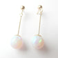 9ct Gold Opal Ball Drop Earrings