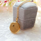 Vintage Rolled Gold Geometric Locket with Chain